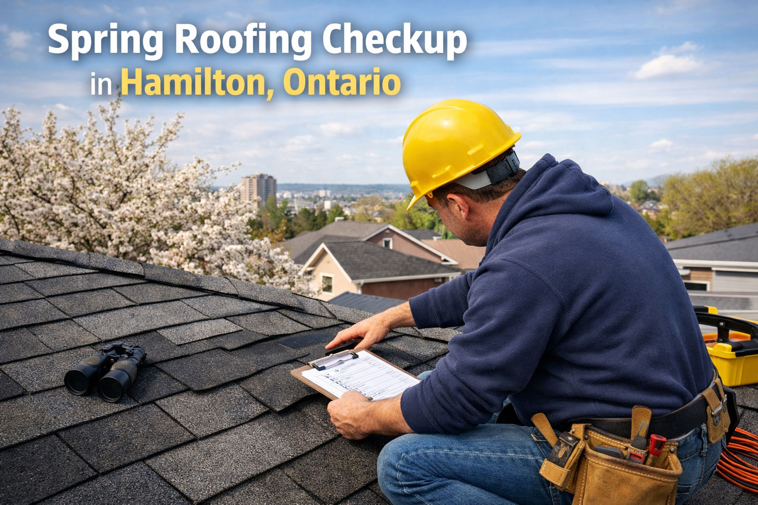 Spring roof inspection in Hamilton Ontario